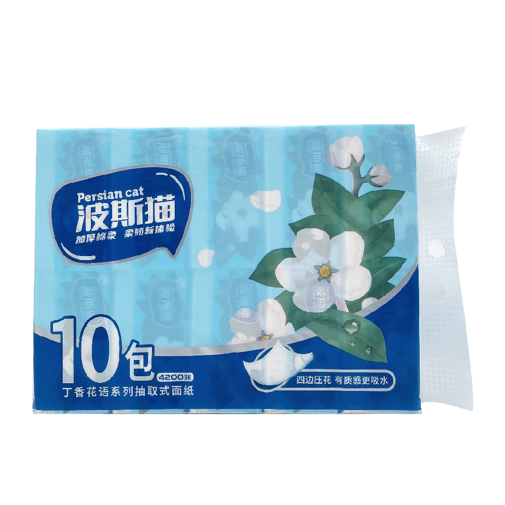 OEM Premium unbleached 100% facial tissue China customized biodegradable facial tissue paper